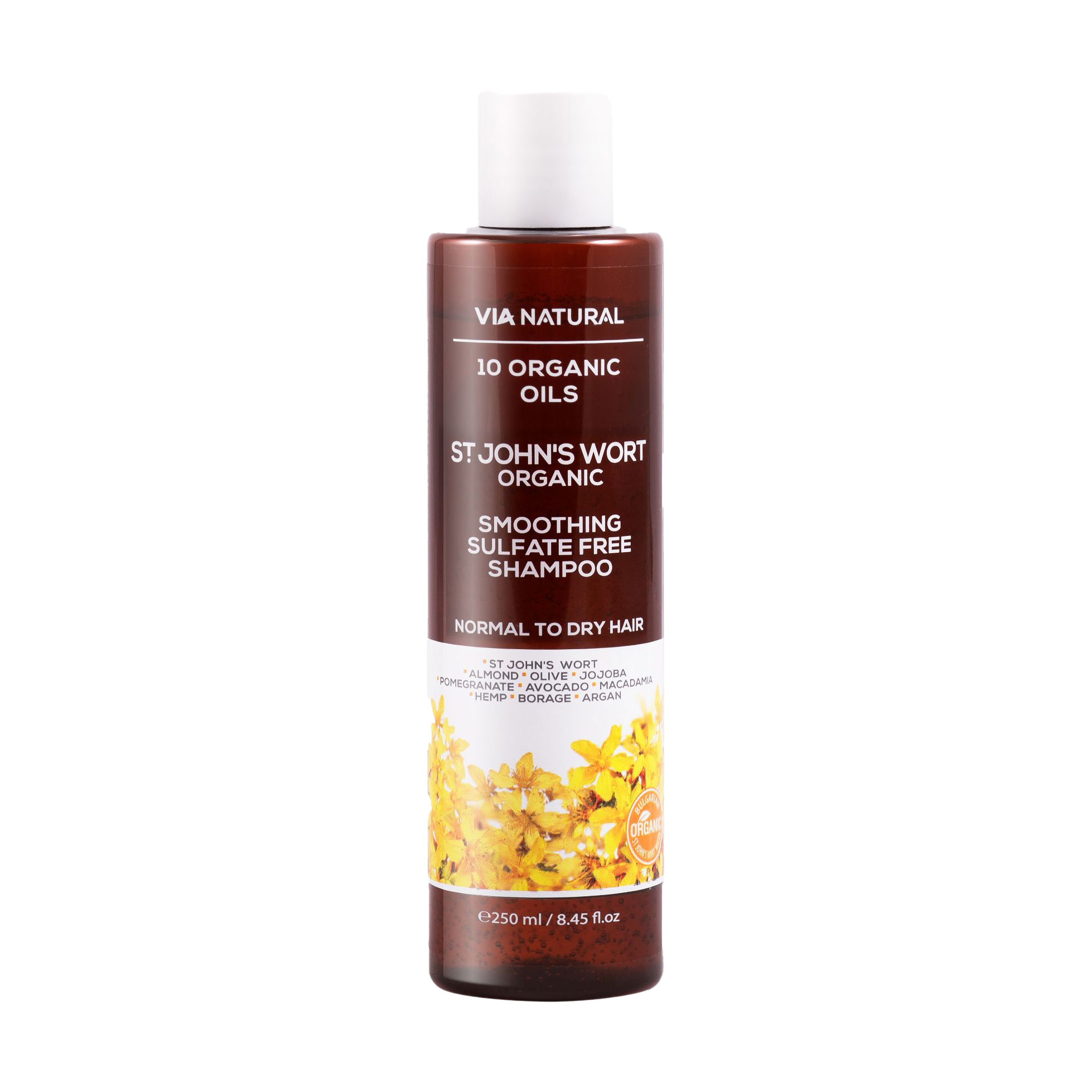 Пом'якшувальний шампунь для волосся BioFresh Via Natural St. John's Wort Organic Smoothing Sulfate Free Shampoo, 250 мл