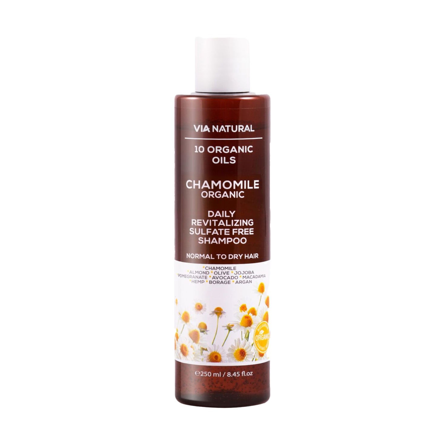 Ревіталізувальний шампунь для волосся BioFresh Via Natural Chamomile Organic Daily Revitalizing Sulfate Free Shampoo, 250 мл